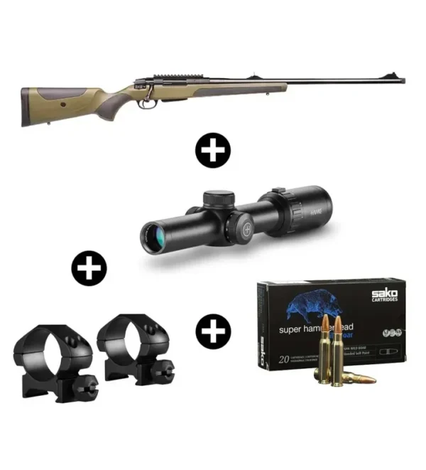 Pack battue ATA Turqua Synthétique 308 Win + Lunette Hawke 1-8×24