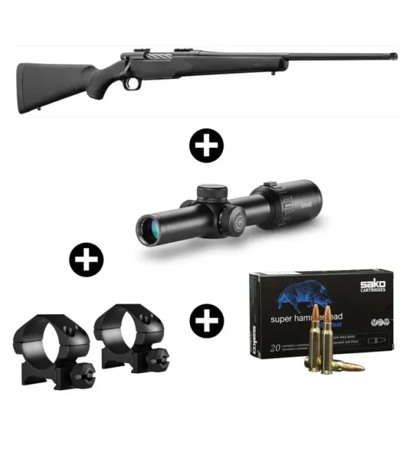 Pack battue Mossberg Patriot 308 Win + Lunette Hawke 1-8×24