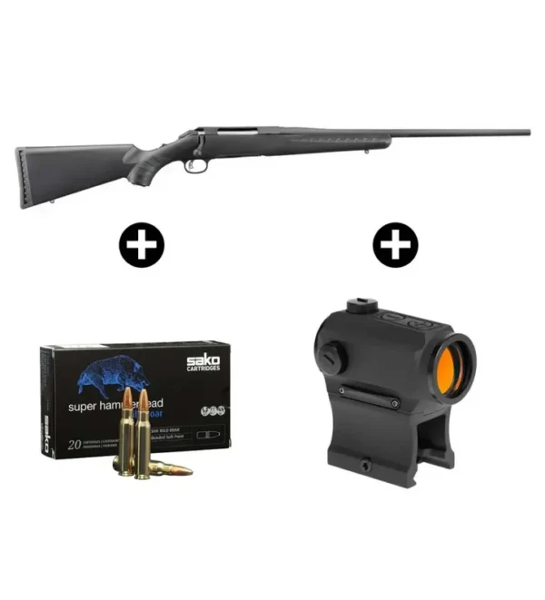 Pack battue Ruger American Rifle 308 Win + Point rouge Holosun 403B