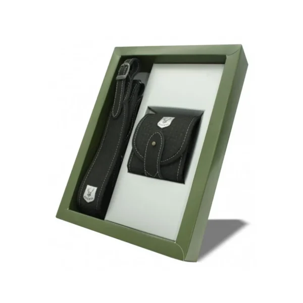 PACK BRETELLE ET POCHETTE A 7 BALLES RISERVA NOIR EFFET CARBONE