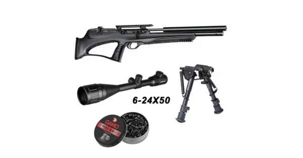 Carabine Snowpeak T-REX BULLPUP PCP cal. 4.5mm 19.9 joules + lunette de tir 6-24×50