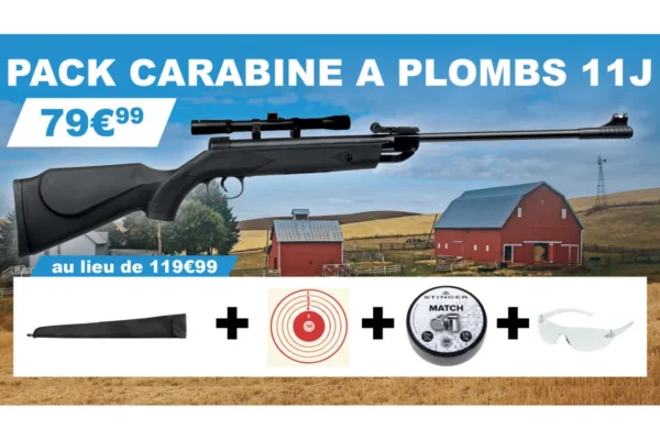 Pack Carabine à Plombs PLUTON 11J 4,5 mm | GUN PROJECT