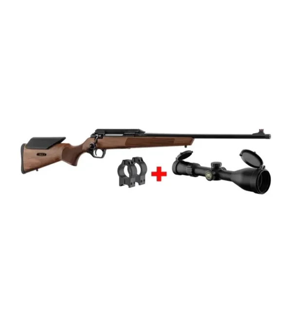 Pack carabine Monza Bois avec busc Cal. 30-06 Sprg + Lunette Microdot 3-12×56 – Tout-Chasse.fr