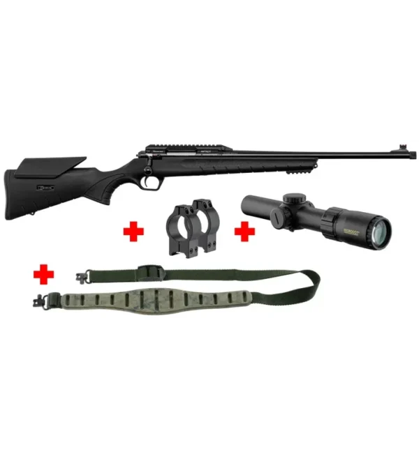 Pack carabine Monza Synthétique avec busc Cal. 308 Win + Lunette Microdot 1-4×24 – Tout-Chasse.fr