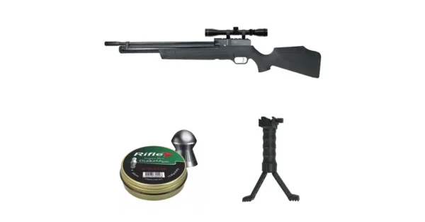 Pack Carabine PCP EKOL P 4550H Black cal. 5,5mm 19 joules + Lunette de visée 3-9×40