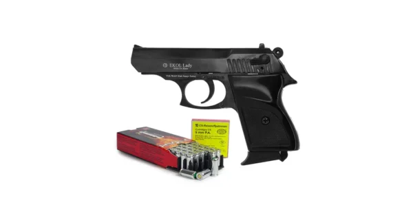 Kit défense EKOL type “Lady” Noir cal. 9mm – Armes de défense/Pistolet et Revolvers à blanc – securicount
