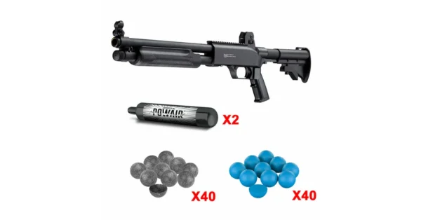 Fusil à pompe de défense SG68 CO2 88g 14 pouces cal.68 – 19 joules