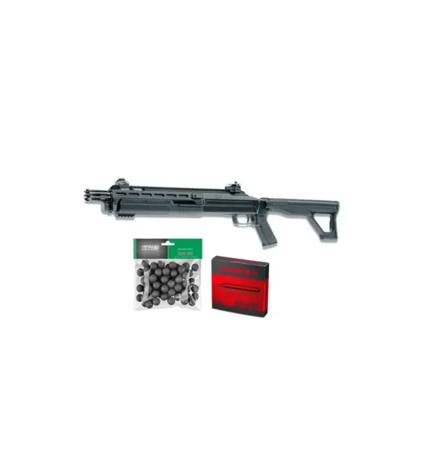 Pack fusil de défense T4E TX68 – Cal. 68 – 16 J + Billes + 5 capsules CO2