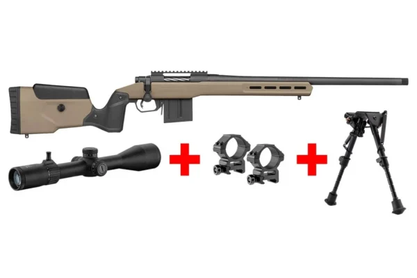 PACK MOSSBERG LR TACTICAL 308W RTI 6-24×50 BIPIED HARRIS