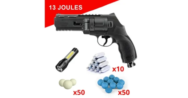 Pack Night Defense Revolver de défense TR50 Gen2 T4E 13 joules Umarex cal. 50