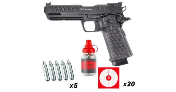 Pack Pistolet Stratix CO2 cal. 4.5mm / BBS Umarex