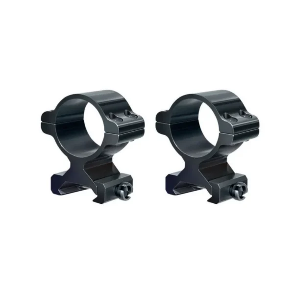 Paire colliers aluminium pour Rail 21 mm- Diamètre 30 mm – Moyen – Noir mat