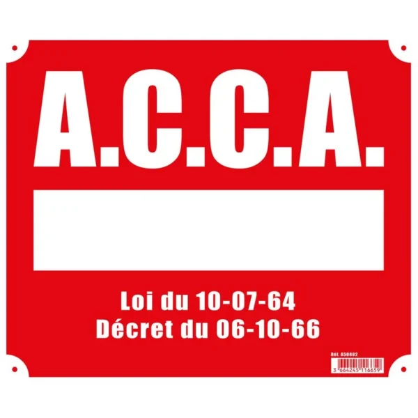 Acheter Panneau A.C.C.A. 30×25 cm Akilux | toutpourlahutte.fr