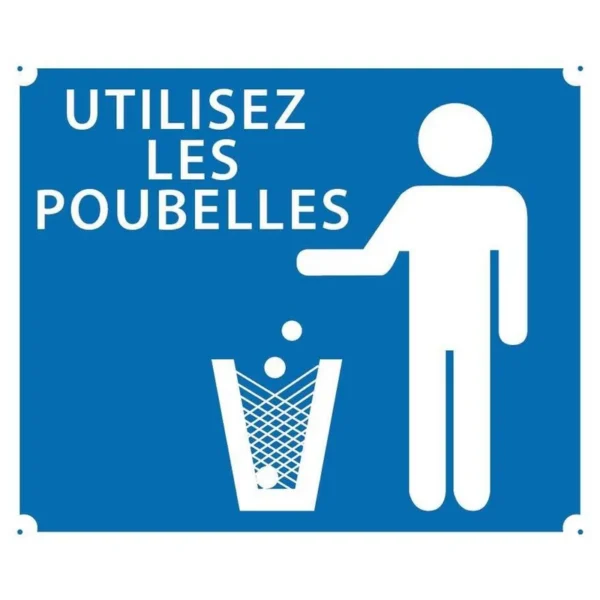 Acheter Panneau Utilisez les Poubelles 30×25 cm | toutpourlahutte.fr