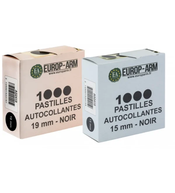 Pastilles autocollantes noires diam. 15 ou 19 mm – Tout-Chasse.fr