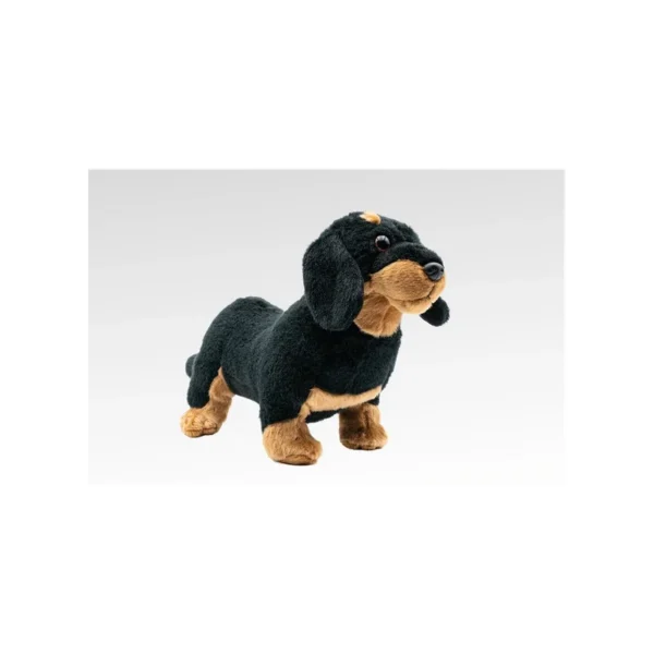PELUCHE TECKEL AVEC LAISSE 28CM