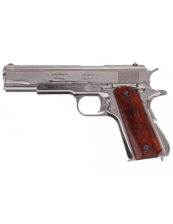 PISTOLET 45 USA 1911 CHROME (IDEM P1227NQ) DEMONTABLE