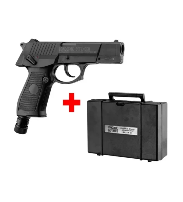 Pistolet Concorde Defender CO2 cal. 50 à balles caoutchouc – Pack Pistolet Cal. 50