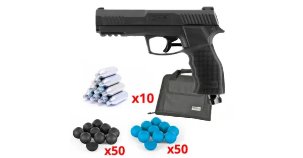 Pistolet de défense Umarex TP50 cal. 50 17 joules + Housse de protection