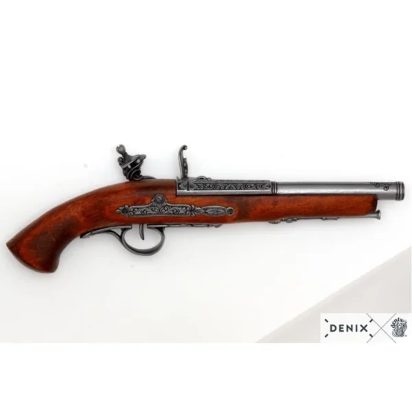 PISTOLET DENIX A SILEX FRANCAIS GAUCHER 18EME SIECLE REF CD1127G | WesternGuns