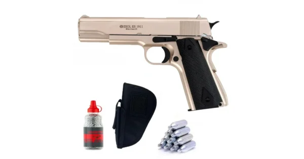 Pistolet Ekol ES 1911 Satin CO2 cal. 4.5mm BBS + Holster