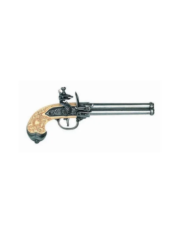 PISTOLET ITALIEN 3 CANONS LORENZONI 1680