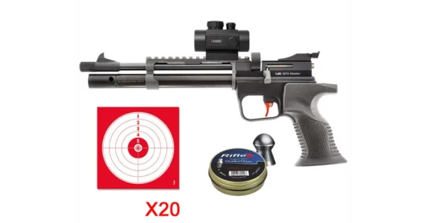 Pistolet Umarex SPA Master PCP cal. 4.5mm 16 joules + Red dot