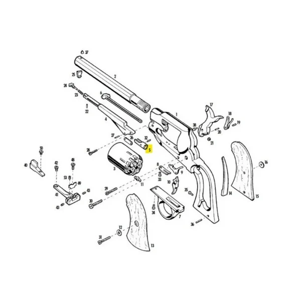 PISTON DE BOURRAGE CALIBRE 36 1858 REMINGTON PIETTA REF 467 | WesternGuns