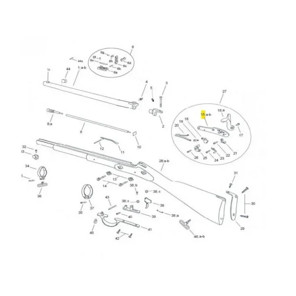 PLAQUE DE PLATINE ENFIELD PEDERSOLI REF 800008134 | WesternGuns