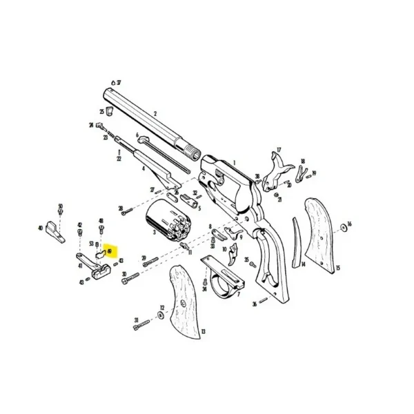 PLAQUETTE DE HAUSSE 1858 REMINGTON TARGET PIETTA REF 3541 | WesternGuns