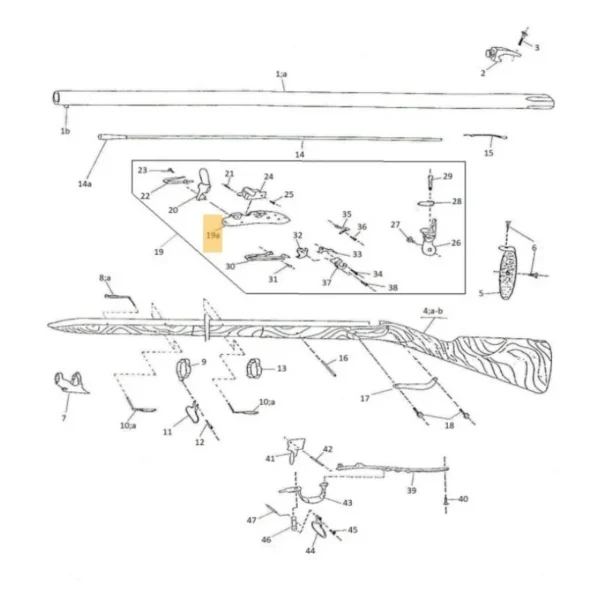 PLATINE SEULE 1777 AN IX PEDERSOLI REF 8000X2800 | WesternGuns