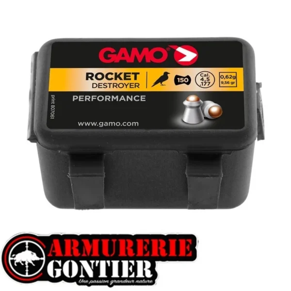 Plombs GAMO ROCKET DESTROYER 4.5MM sur notre Armurerie en ligne ArmurerieGontier.fr