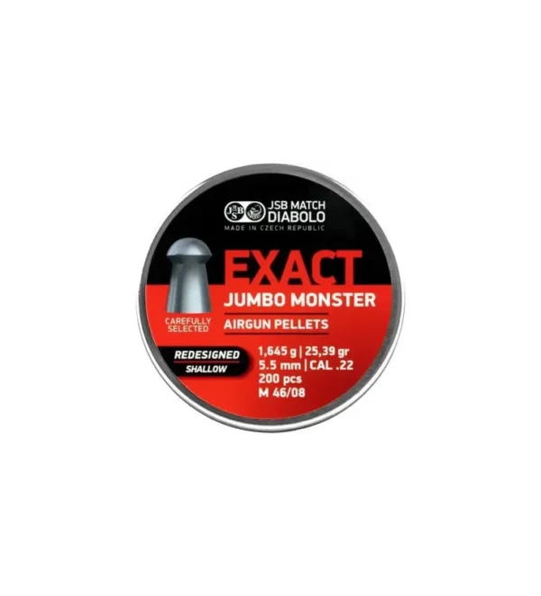 Plombs JSB Jumbo Exact Monster Redesigned Shallow 5.52 mm 25.39 grain