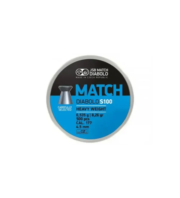 Plombs JSB Match Diabolo S100 4.5 mm 8.25 grain