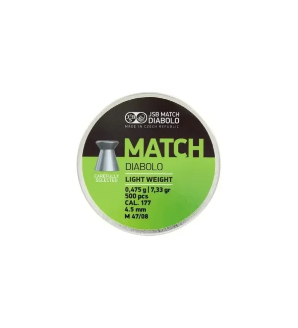 Plombs JSB Match Light Weight 4.5 mm 7.33 grain