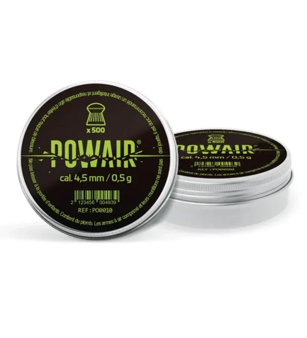 Plombs Ronds Domed Powair – Cal. 4,5 mm x500 – Tout-Chasse.fr