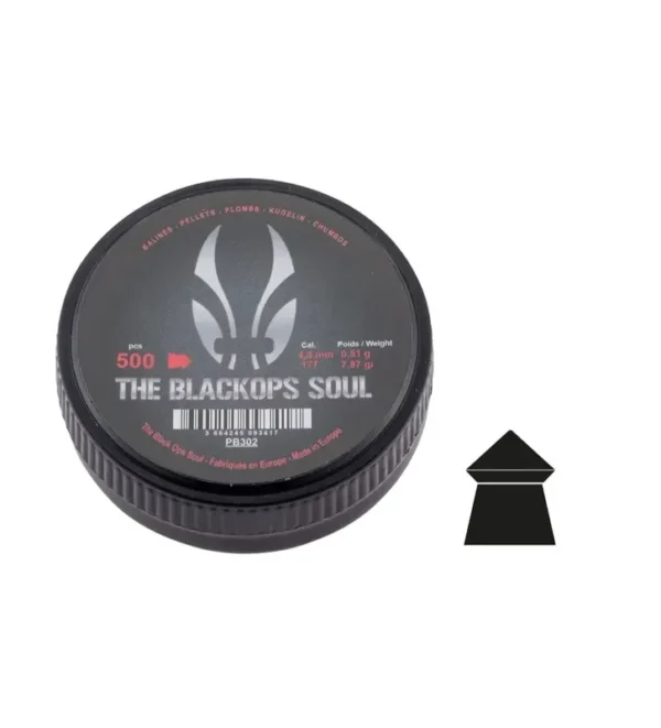 Plombs The Black Ops Soul à tête pointue cal. 4,5 mm – Tout-Chasse.fr