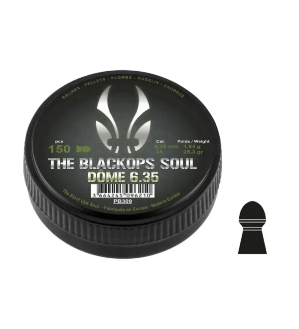 Plombs The Black Ops Soul DOME 6.35mm (Cal .25) – Tout-Chasse.fr