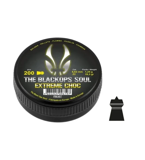 Plombs The Black Ops Soul EXTREM CHOC Cal. 5,5 mm – Tout-Chasse.fr
