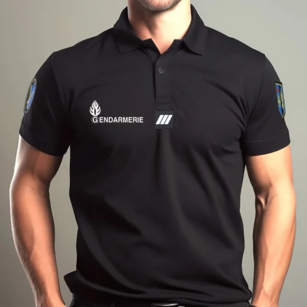Polo noir Gendarmerie Cooldry® – Patrol Equipement | Hexagone Défense