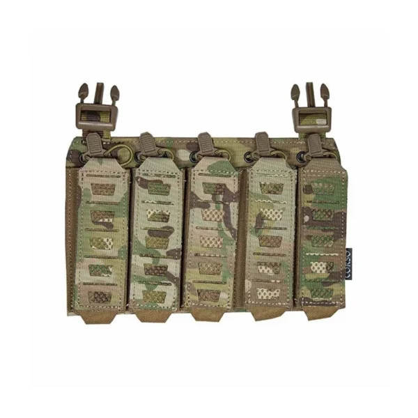 PORTE CHARGEUR FRONTAL 9MM MP5/MP7 MOLLE LASER CUT MULTICAM