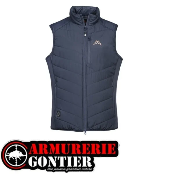 PROHUNT GILET CHAUFFANT HYBRID BLEU sur www.armureriegontier.fr