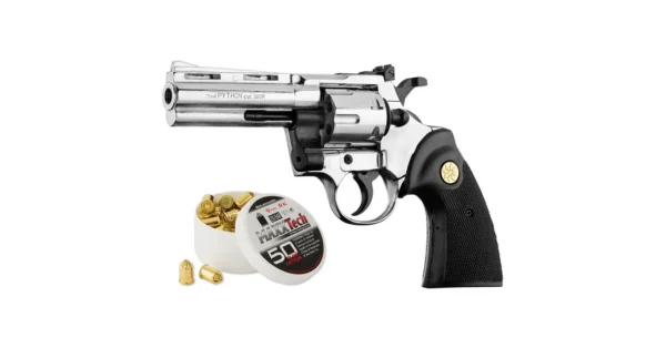 Révolver de défense 9 mm Python chromé – Armes de défense/Pistolet et Revolvers à blanc – securicount