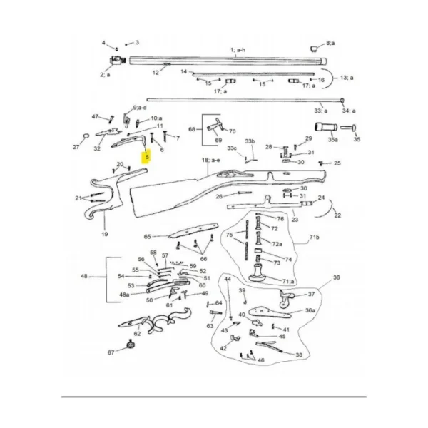 QUEUE DE CULASSE BRISTLEN A MORGES PEDERSOLI REF 800Q02633 | WesternGuns