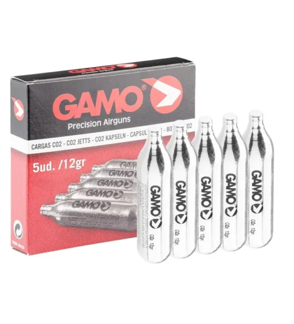 Recharge CO2 12 g par 5 recharges – Gamo – Tout-Chasse.fr