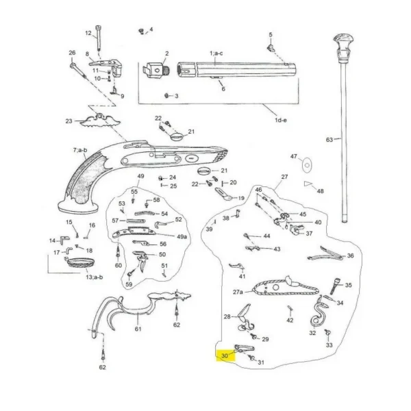 RESSORT DE BATTERIE LE PAGE PEDERSOLI REF 800003656 | WesternGuns