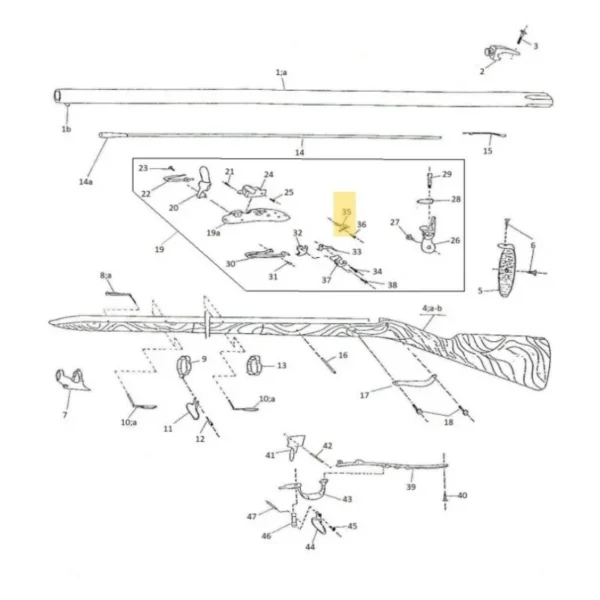 RESSORT DE GACHETTE 1777 / 1763 LEGER PEDERSOLI REF 800003705 | WesternGuns