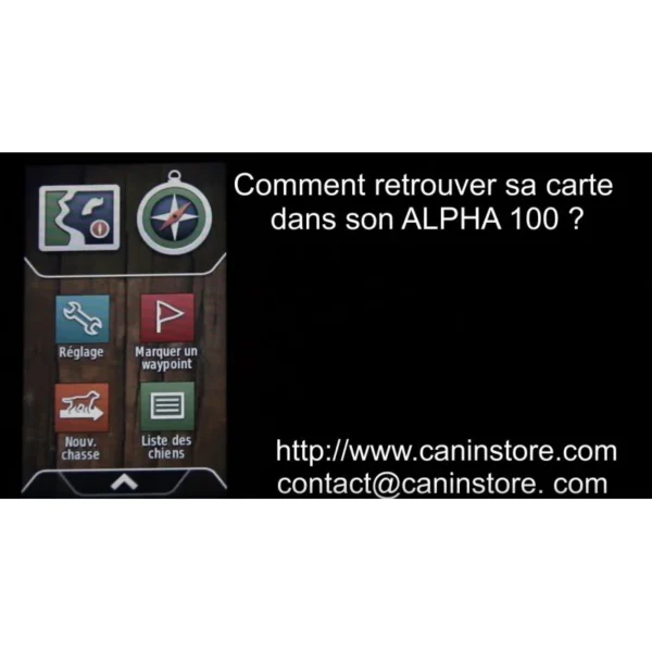 Retrouver sa carte sur son ALPHA 100