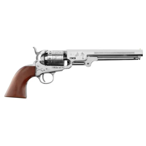 REVOLVER PIETTA 1851 EDITION COMMEMO CIVIL WAR OLD SILVER CAL 36 REF YAL36GTS | WesternGuns