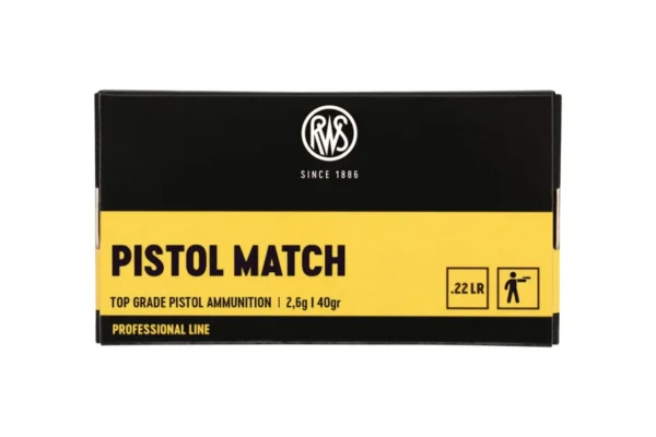 RWS .22LR PISTOL MATCH 2.6G 40GR BTE50
